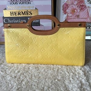 Louis Vuitton Yellow Monogram Vernis Roxbury Drive 2Way Handbag